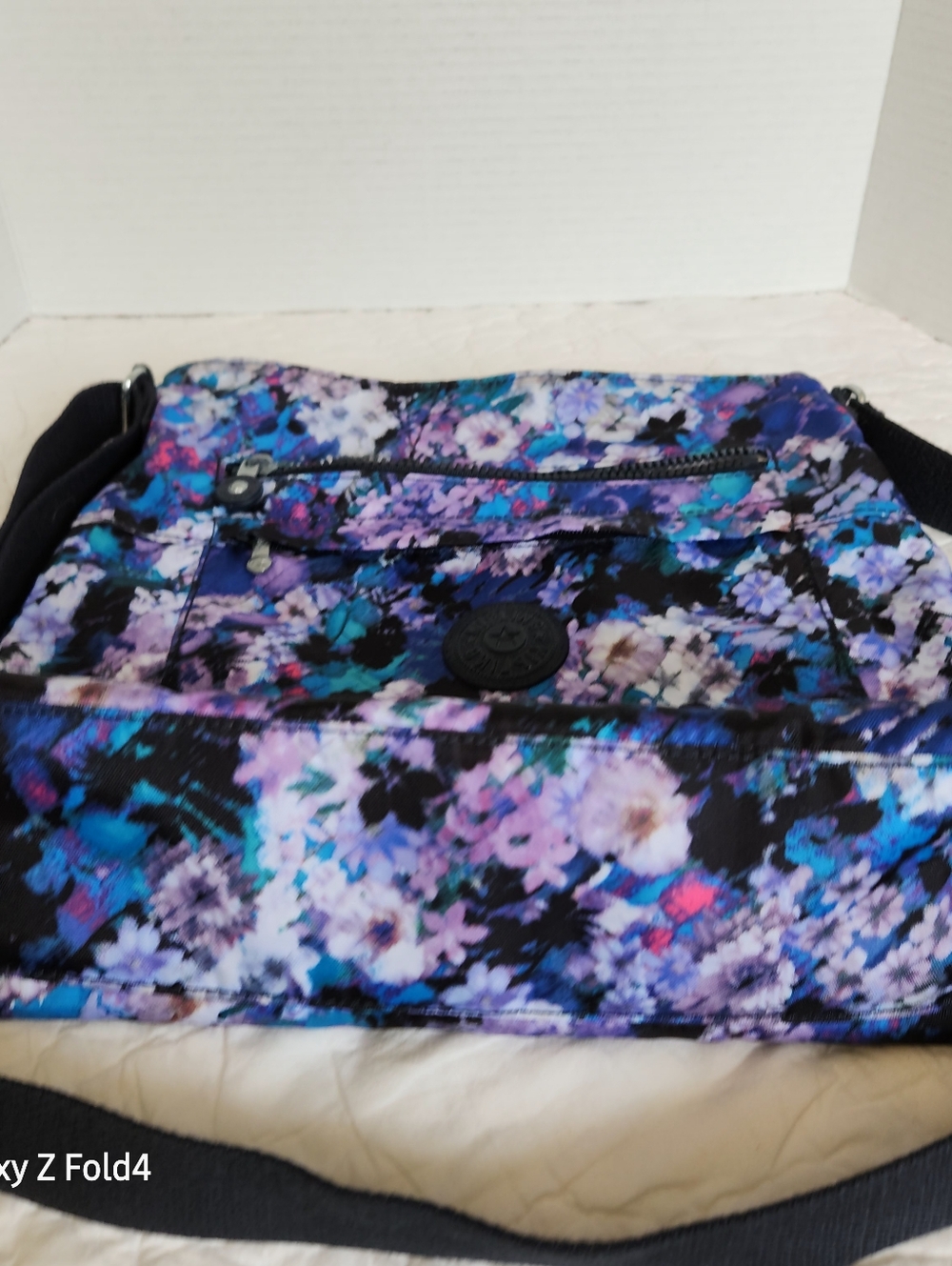 Kipling Floral Crossbody in Blue, Purple & Teal - Picture 5 of 12
